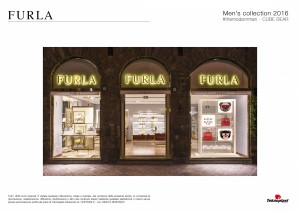 Tavole di progetto allestimento vetrine Furla Uomo